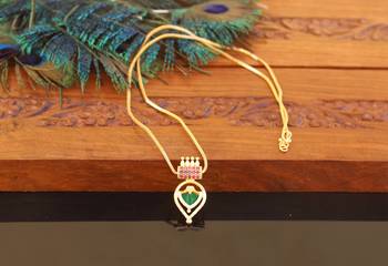 Kerala traditional gold plated palakka necklace 1
