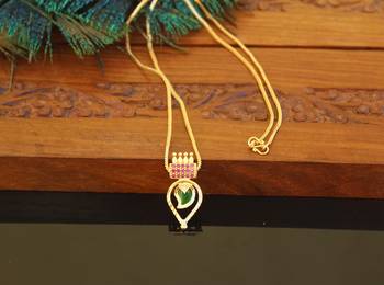 Kerala traditional gold plated palakka necklace 1