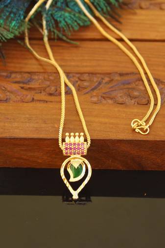 Kerala traditional gold plated palakka necklace
