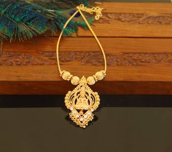 Designer gold plated temple necklace 1