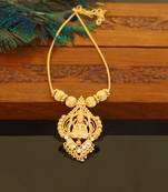 Designer gold plated temple necklace