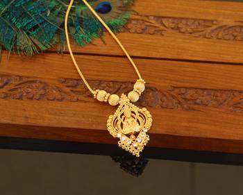 Designer gold plated temple necklace 2