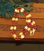 Designer gold plated temple beads necklace