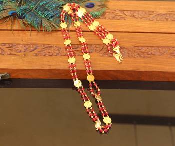Designer gold plated temple beads necklace 2