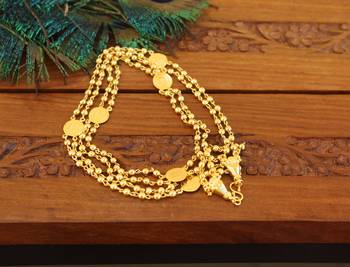 Designer gold plated head coin ball necklace 1