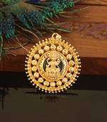 Kerala style gold plated palakka lakshmi pendant