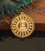 Kerala style gold plated palakka lakshmi pendant