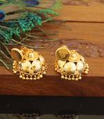 Kerala style gold plated temple earrings