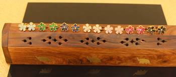 Beautiful gold plated stone earrings 2