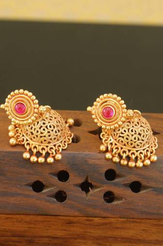 Designer gold plated earring