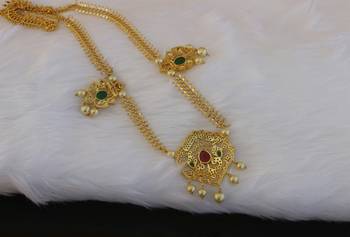 Designer gold plated hip chain 3