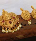 Designer matte finish temple pendant set