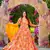 Mustard colour rayon digital printed partywear gown with dupatta