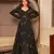 Black colour glamorous rayon digital printed partywear gown