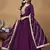 Purple colour heavy embroidered rich partywear anarkali suit