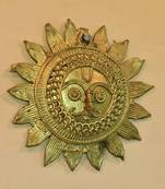 SOWPEACE Handcrafted Dhokra Art Sunplate - Premium Brass Wall Showpiece, Artisan-Made Home Decor for Living Room.
