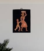 SOWPEACE Handcrafted Terracotta Tribal Motherhood showpiece, Artisan Made Wall Hanging Home Decor for Living Room.