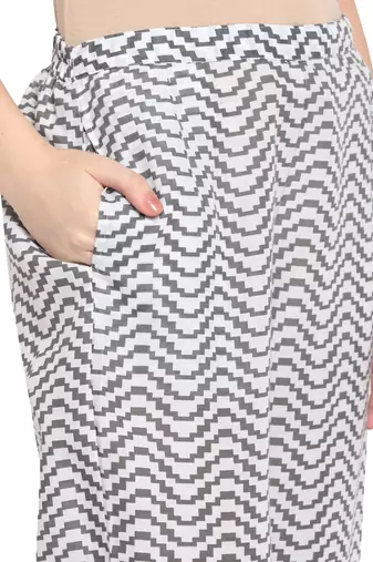 grey cottonprinted kurta with pant