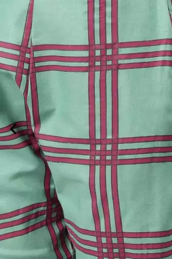 Aqua blue  floral cotton printed a line  kurta with pant