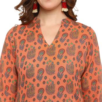 Multicolour floral cotton printed kurta with pant 3