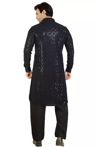 Arruga stylish black sequins pathani salwar