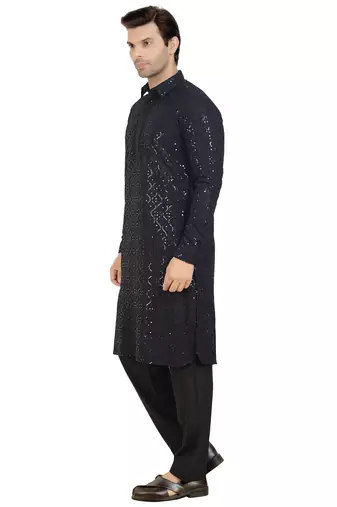 Arruga stylish black sequins pathani salwar