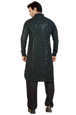 Arruga stylish black sequins pathani salwar 2