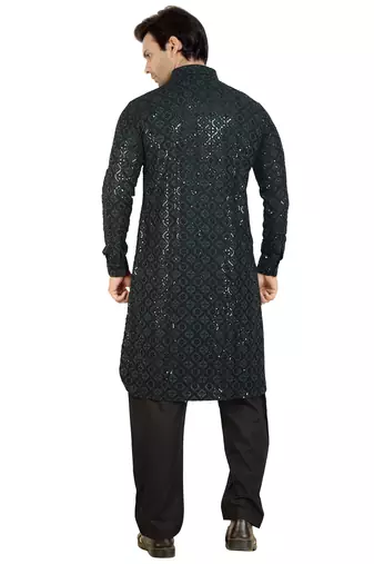 Arruga stylish black sequins pathani salwar