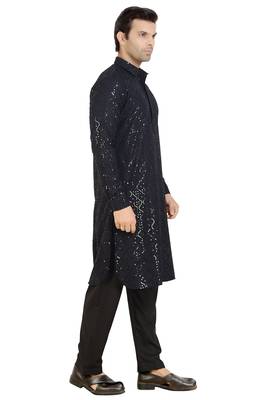 Arruga stylish black sequins pathani salwar 4