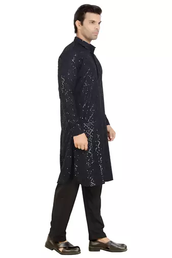Arruga stylish black sequins pathani salwar