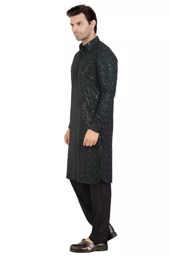 Arruga stylish black sequins pathani salwar