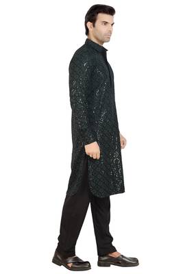 Arruga stylish black sequins pathani salwar 4