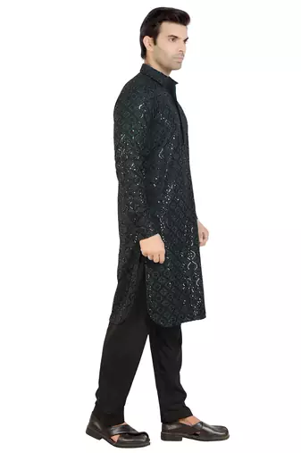 Arruga stylish black sequins pathani salwar
