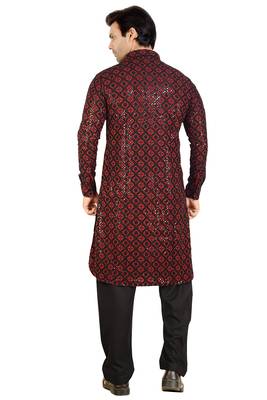 Arruga stylish black sequins pathani salwar 2