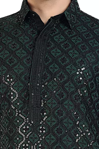 Arruga stylish black sequins pathani salwar