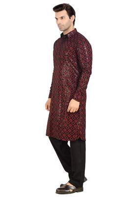 Arruga stylish black sequins pathani salwar 3