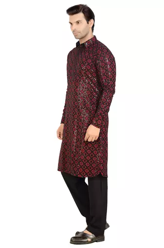 Arruga stylish black sequins pathani salwar