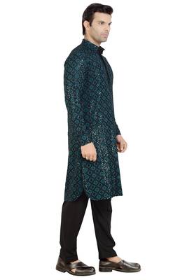 Arruga stylish black sequins pathani salwar 3