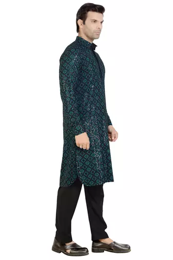 Arruga stylish black sequins pathani salwar