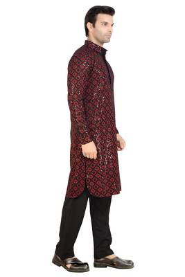 Arruga stylish black sequins pathani salwar 4