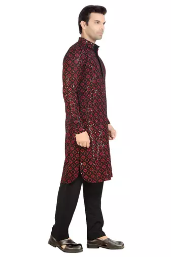 Arruga stylish black sequins pathani salwar