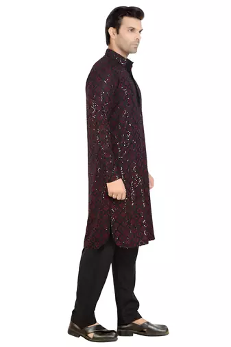 Arruga stylish black sequins pathani salwar