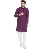 rayon sequence long kurta for men (wine)