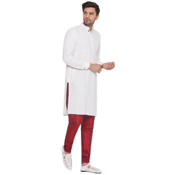 rayon sequence long kurta for men (white) 2