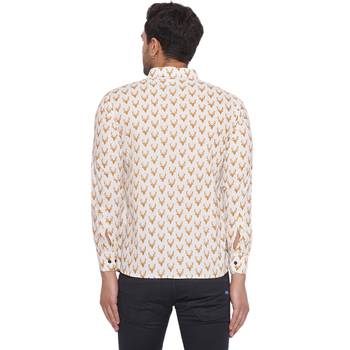 sanganeri printed shirt for men (white) 4