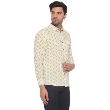 sanganeri printed shirt for men (white) 2