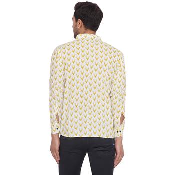 sanganeri printed shirt for men (white) 4