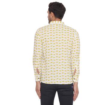 sanganeri printed shirt for men (white) 4