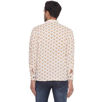 sanganeri printed shirt for men (white) 4