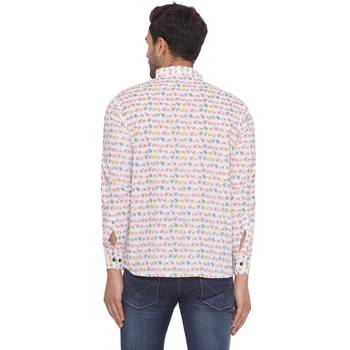 Veera paridhaan sanganeri printed short kurta for men (white) 4